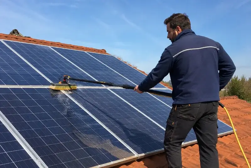 Nettoyage et entretien de panneaux solaires au Frêche