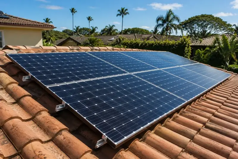 Installation de panneaux solaires au Frêche